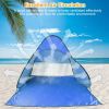 Pop Up Beach Tent Sun Shade Shelter Anti-UV Automatic Waterproof Tent Canopy for 2/3 Man w/ Net Window Storage Bag